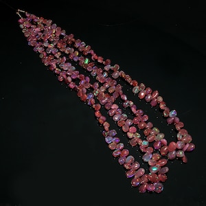 8 Inches AAA Quality Pink Ethiopian Opal Smooth Pears Briolettes, Ethiopian Opal Smooth Pears, Ethiopian Opal Smooth Briolettes (EVE439)