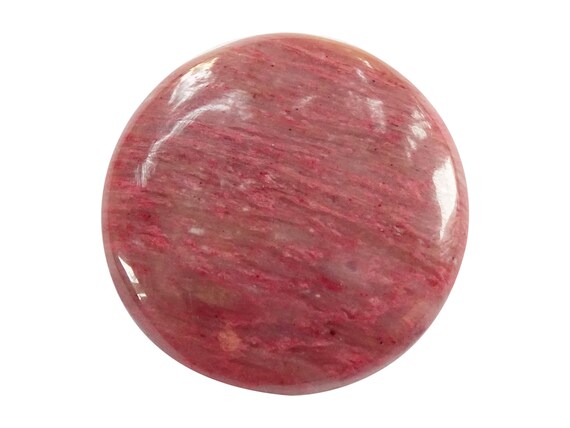 Rhodonite Loose Gemstone , Rhodonite Round Shaped Cabochon, Rhodonite Round  Shaped cab ( LS 80  )