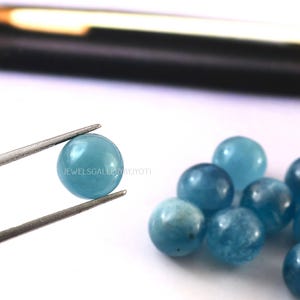 2/4 Pieces Aquamarine Smooth Round Beads, Aquamarine Balls, Aquamarine Round, Aquamarine Beads, Loose Gemstones For Jewelry Making(10mm app)