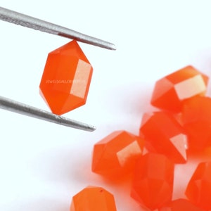 AAA Grade Natural Carnelian Double Pointed Shape Bullets, Carnelian Faceted Terminated Bullets (6*10mm app.)