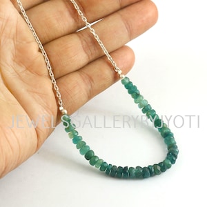AAA Grade Natural Grandidierite Bar Necklace, Stunning Grandidierite Beaded Sterling 925 Silver Necklace, Grandidierite Chain Necklace