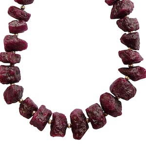 15 Pieces Natural Ruby Rough Nuggets, Raw Ruby Gemstone Beads, Natural Ruby Rough Gemstones (10-12 mm )