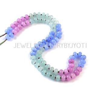 16&quot; Beautiful Multi Gemstones knotted Rondelles, Candy Opal Smooth Rainbow Beads,Multi Gemstone Rondelles,Colorful Beaded Gem Necklace(8mm)