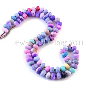 16&quot; Beautiful Multi Gemstones knotted Rondelles, Candy Opal Smooth Rainbow Beads,Multi Gemstone Rondelles,Colorful Beaded Gem Necklace(8mm)