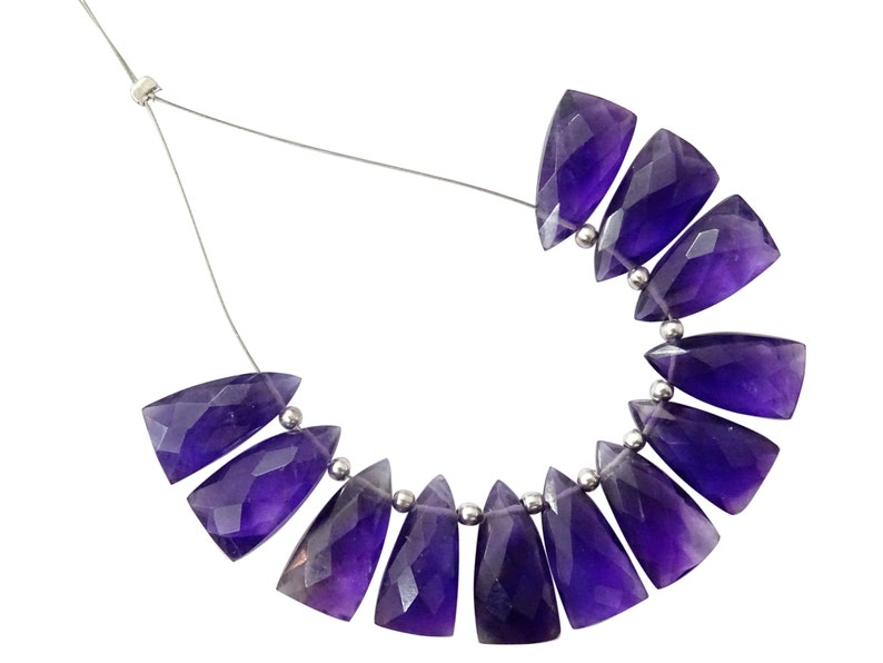 8*16MM 12 Pieces Natural African Amethyst Faceted Spearhead Briolettes Amethyst Fancy Briolettes Amethyst faceted Briolettes SUV206