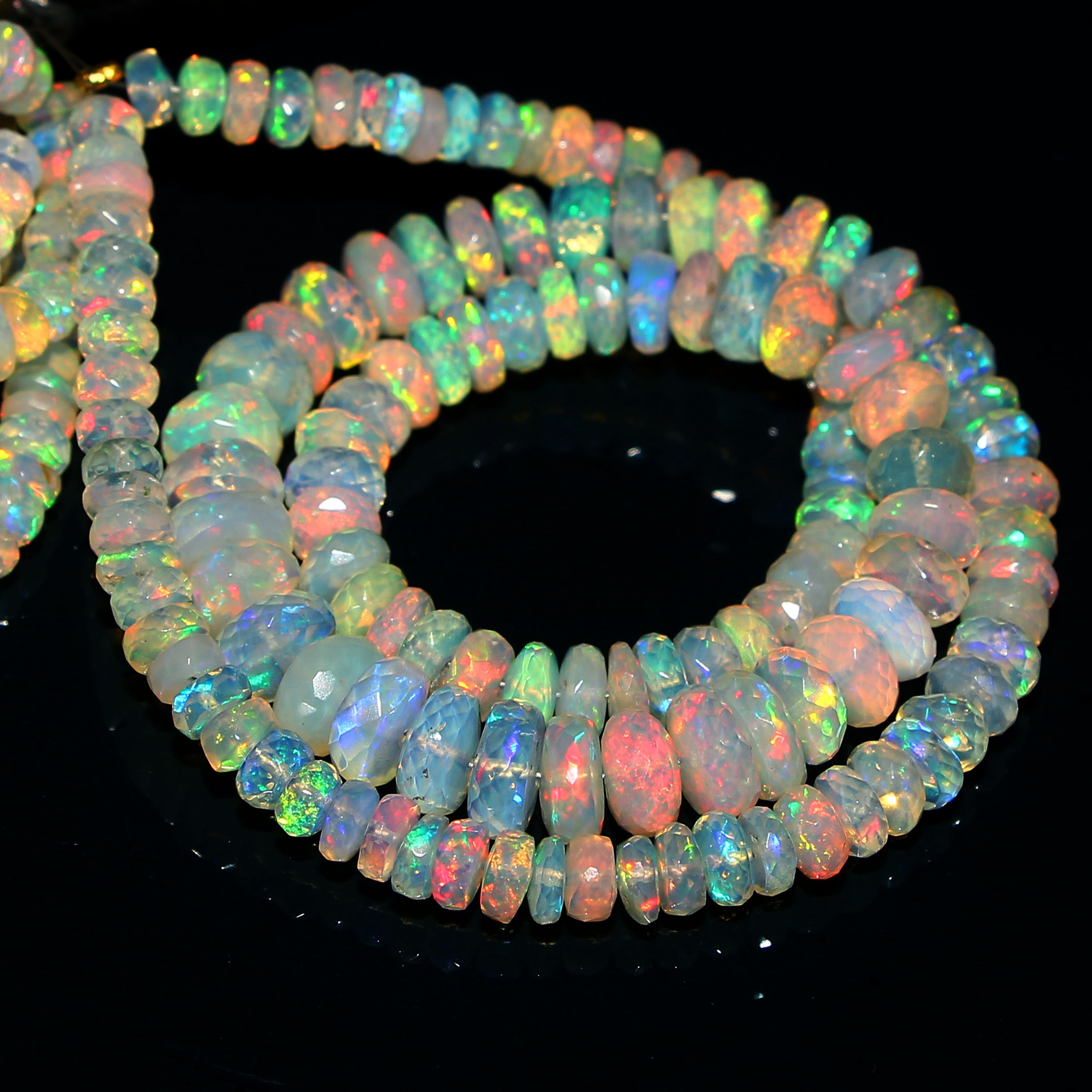 Wholesale Price Big Size 16 Inches Long Strand AAA Grade Ethiopian Opal Faceted Rondelle Beads,Ethiopian Opal Rondelle Beads,wholesale beads