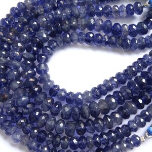 Iolite Faceted Rondelles, Iolite Faceted Rondelle Beads (6-7 mm approx)