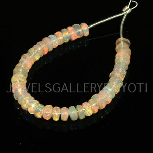 4 Inch Long Strand AAA Grade Ethiopian Opal Faceted Rondelle Beads, Ethiopian Opal Rondelle Beads,Opal Faceted Rondelles(5MM approx)OBC430