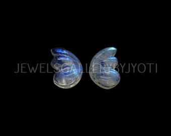 Nice Quality Rainbow Moonstone Carved Butterfly, Rainbow Moonstone Carved Fancy Shape Loose Gemstone (9*13mm Approx) (NAT126)