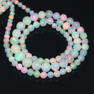 16 Inches AAA Grade Ethiopian Opal Smooth Round Beads, Ethiopian Opal Smooth Rounds, wholesale beads, gift for her (3.5-6mm Approx)