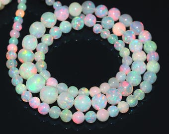 16 Inches AAA Grade Ethiopian Opal Smooth Round Beads, Ethiopian Opal Smooth Rounds, wholesale beads, gift for her (3.5-6mm Approx)