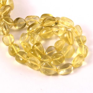 AAA Quality Natural Lemon Quartz Smooth Nuggets, Lemon Quartz  Nuggets (9*13-10*15mm Approx)