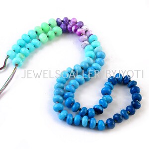 16&quot; Beautiful Multi Gemstones knotted Rondelles, Candy Opal Smooth Rainbow Beads,Multi Gemstone Rondelles,Colorful Beaded Gem Necklace(8mm)