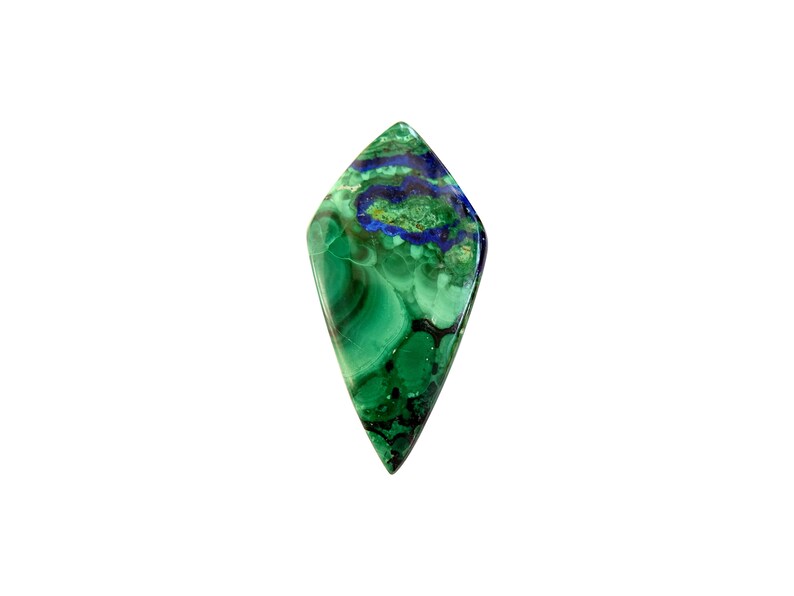 Azurite Malachite Arrowhead Shaped Cabochon LS2 Azurite Loose Cabs Azurite Malachite Loose Gemstone