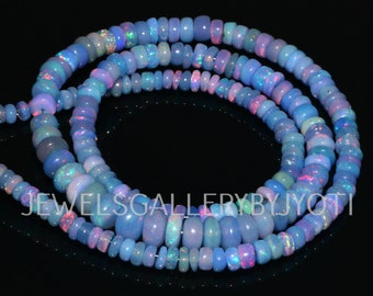 Lavender Ethiopian Opal Smooth Rondelles, Lavender Opal Smooth Rondelle Beads, Beads For Jewelery Making, Welo Opal Beads (3-5mm)