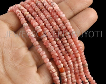 13 Inches Natural Rhodochrosite Faceted Rondelles, Rhodochrosite Rondelles Beads, Rhodochrosite Beads (5mm approx)