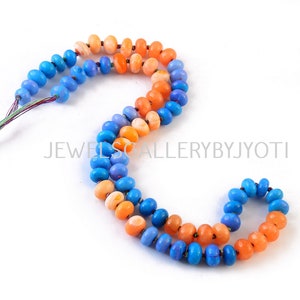 16&quot; Beautiful Multi Gemstones knotted Rondelles, Candy Opal Smooth Rainbow Beads,Multi Gemstone Rondelles,Colorful Beaded Gem Necklace(8mm)