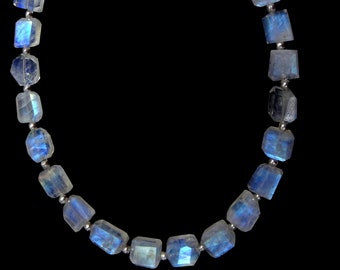 28 Pieces Excellent Quality Rainbow Moonstone Faceted Nuggets, Rainbow Moonstone Step Cut Nuggets (6*8-7*10mm)