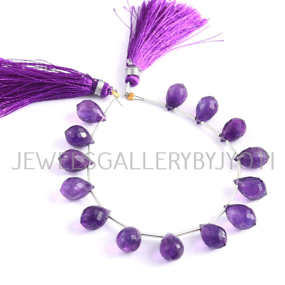 AAA Grade African Amethyst Faceted Pointed Drops, Amethyst Drop ...