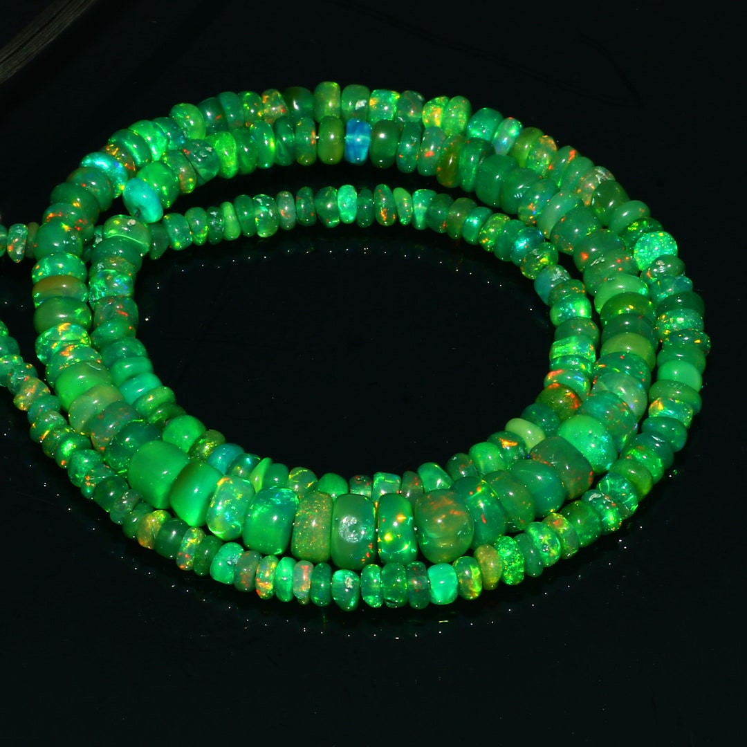 Natürliche Grüne Onyx Perlen Rondelle Glatte Glatt 10 Bis 12mm Größe