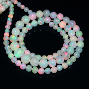 16 Inches AAA Grade Ethiopian Opal Smooth Round Beads, Ethiopian Opal Round Beads, Ethiopian Opal Smooth Rounds (3.5-6 mm Approx)