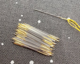 10-300pc needle  SIZE 28 / Gold Eye Embroidery Needles for Cross Stitching/