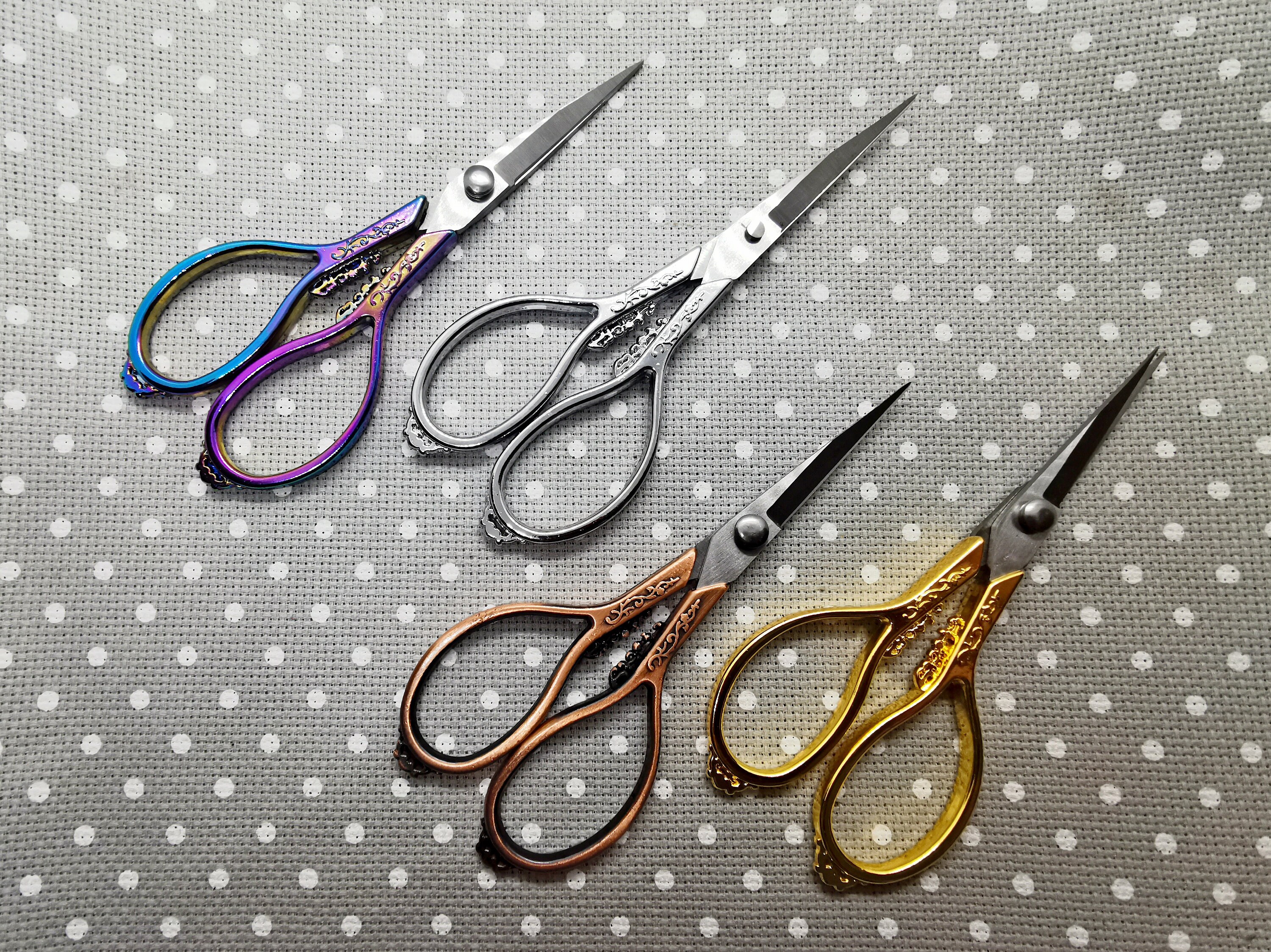  Scissors Trim Embroidery Small Portable Stainless Steel  Materials Pocket Shears Little Needlework Cutters Sewing Petite Miniature Tiny  Scissors (Silver Black) : Arts, Crafts & Sewing