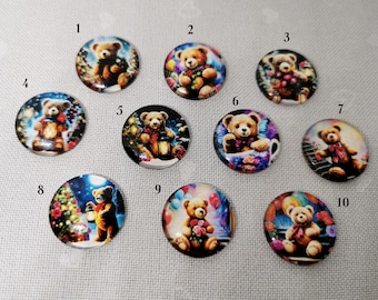 Teddy bear cabochon needle minder for cross stitching/embroidery/cross stitch accessory