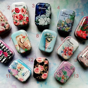Needle tin / metal box/pill box/storage tin/keepsake/ knitting accessories box