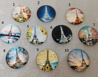 Eiffel Tower cabochon needle minder for cross stitching/embroidery/cross stitch accessory