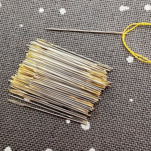 10-20pc needle  SIZE 28; 26; 24 / Gold Eye Embroidery Needles for Cross Stitching/