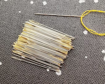 10-20pc needle  SIZE 28; 26; 24 / Gold Eye Embroidery Needles for Cross Stitching/