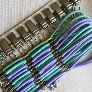 Set of 12 side tensioners for embroidery frames/Scroll Rod Side Bar Tension Clips