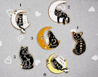 1pc Cats and the moon needle minder for cross stitching/embroidery