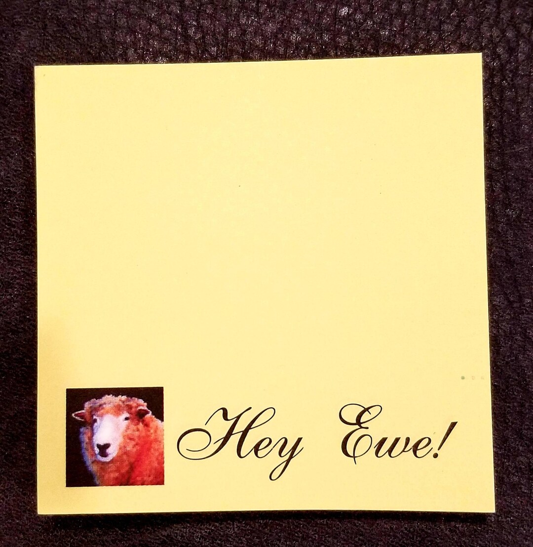 Hey Ewe Sheep Post It Note Set of 2 - Etsy