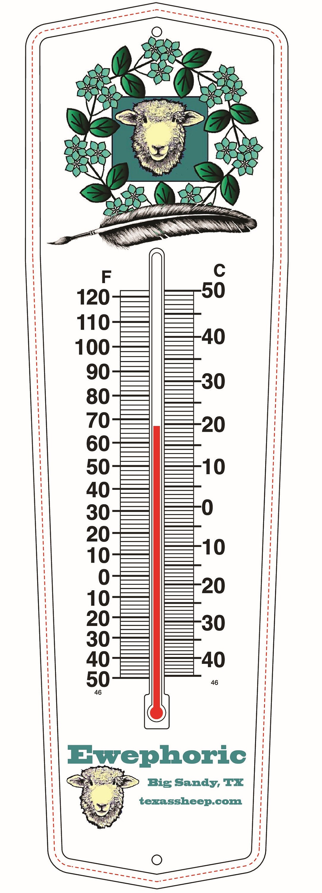 Indoor Outdoor Sheep Advertising Thermometer Etsy