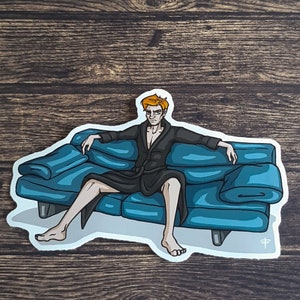 Ice Blue Sofa And A Black Robe - General Hux Vinyl Sticker
