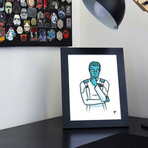 Impressão artística A5 do Grande Almirante Thrawn