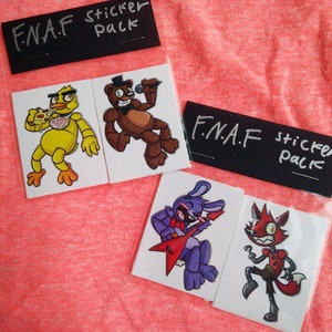 Five Nights At Freddys - Vinyl Sticker Packs - Foxy, Chica, Bonnie and Freddy Fazbear