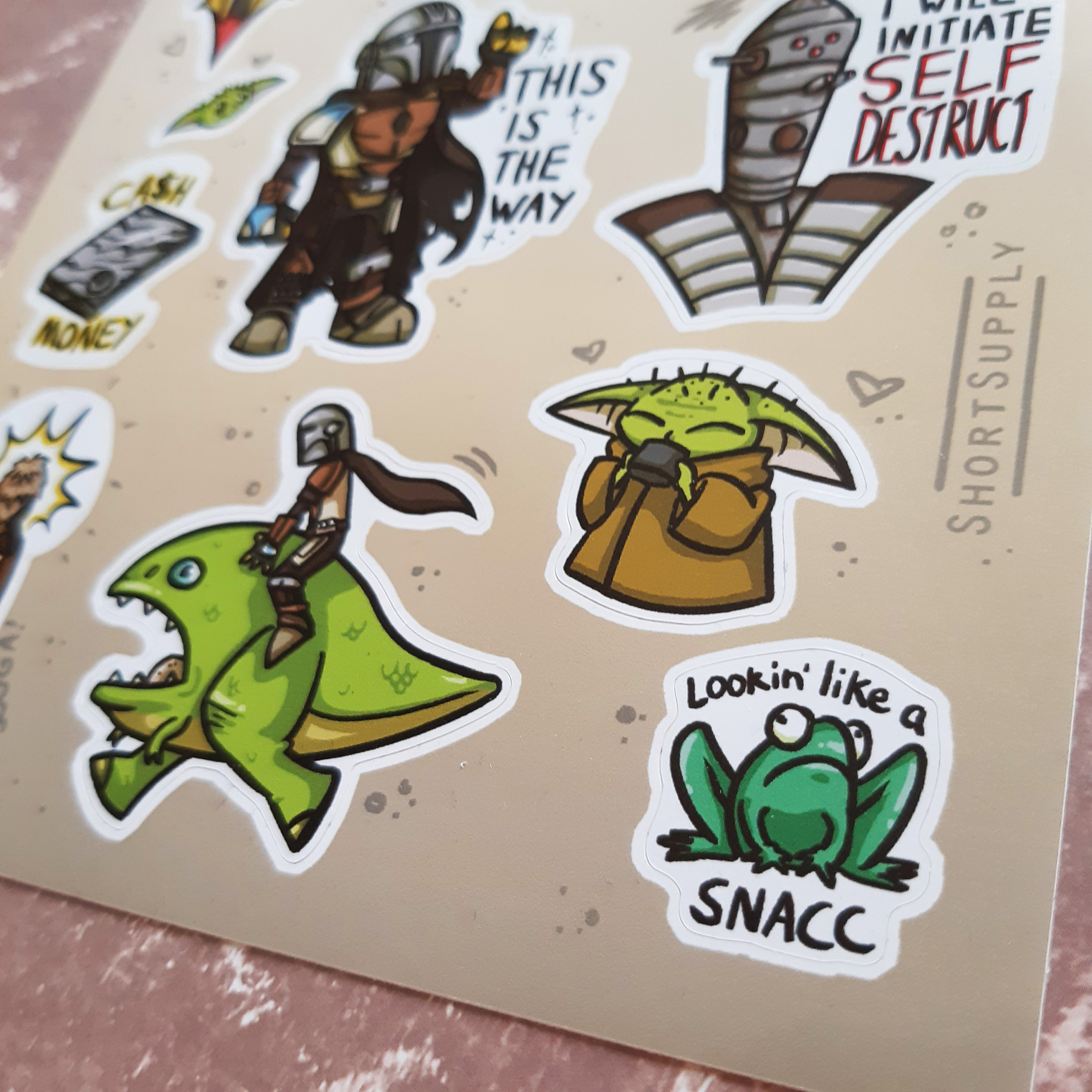 Mandalorian Computer Sticker Mandalorian A5 Sticker Sheet Vinyl Star Wars Stickers - Etsy