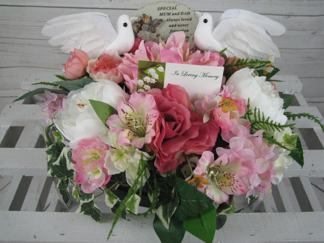 Funeral Flowers Husband, Wife Funeral Flowers, Grave Wreath, Mum and