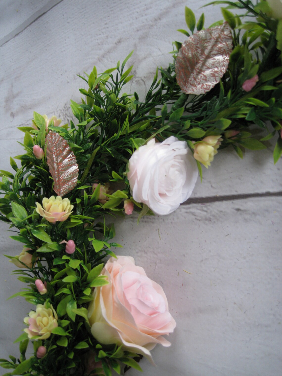 Rose Garland Blush Pink Flower Garland Rose Gold Wedding Etsy