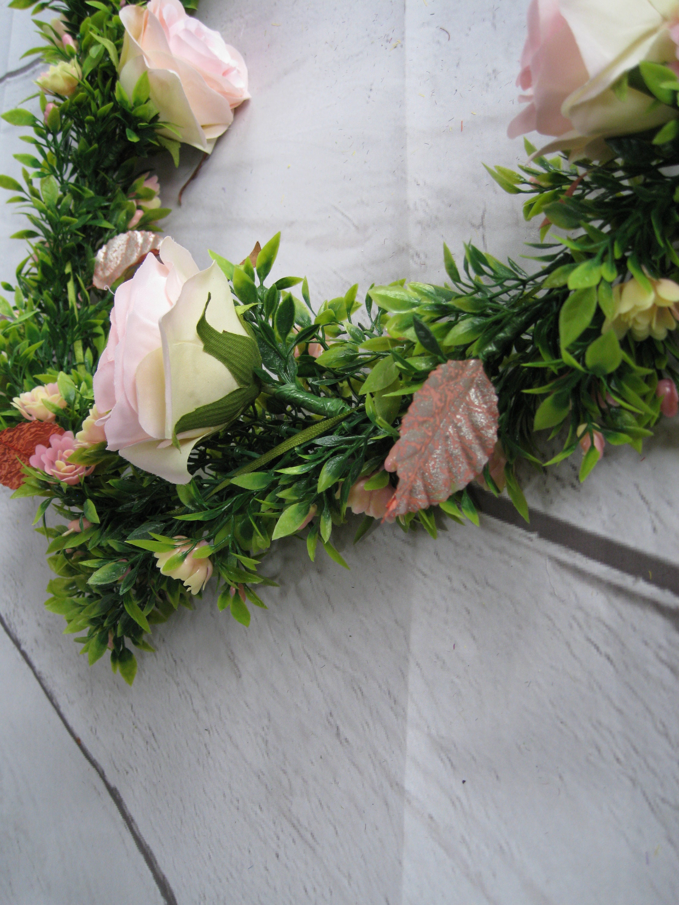 Rose Garland Blush Pink Flower Garland Rose Gold Wedding Etsy