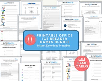 Printable Ice Breaker Games for Work Fun Team Building Activities and Office Icebreakers for Meetings, Events, Admins