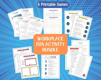 Team Building Games for Work Employee Favorites Office Games Scavenger Hunt for Adults Pass the Prize Game and More 6 Game Bundle Printables