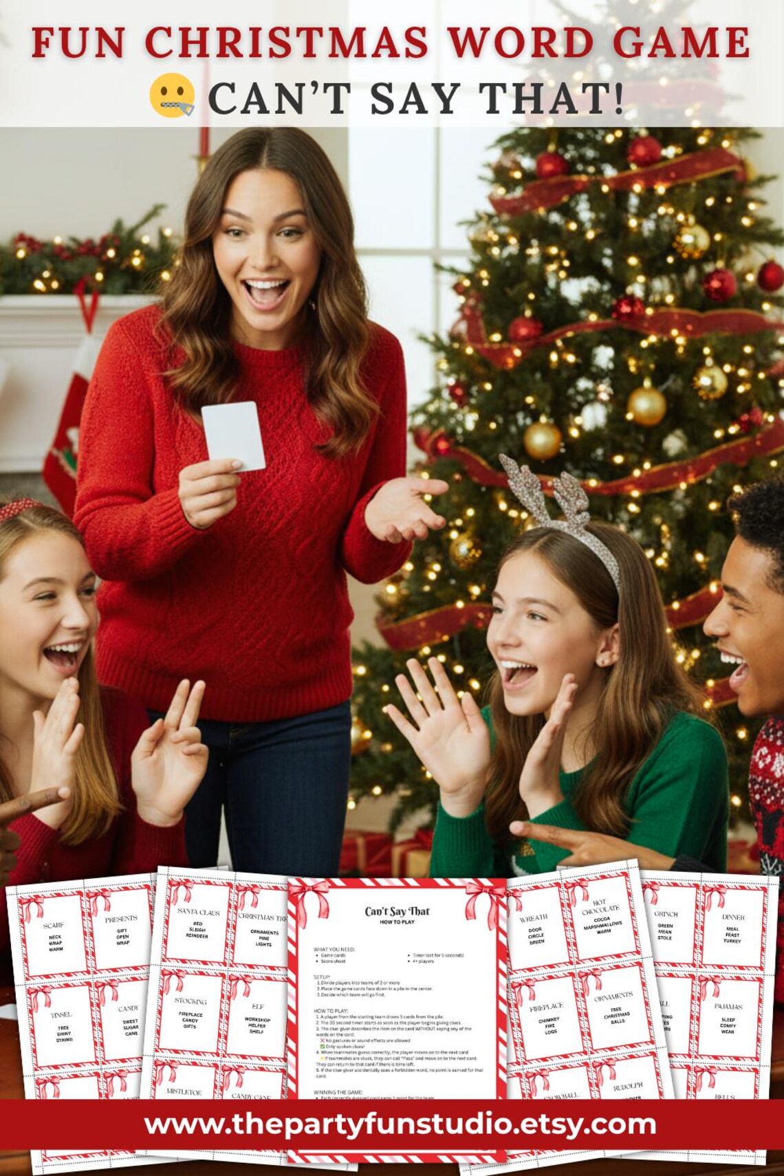 Christmas Guessing Game Printable for Adults and Teens - Holiday Party