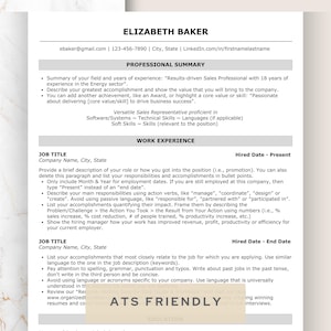 ATS Resume Template Google Docs Resume Template with Cover Letter ATS Friendly Resume Template Word with Resume Guide for Job Search