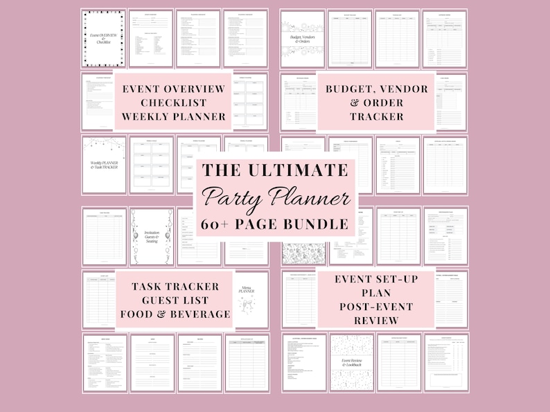Printable Event Planner Bundle | Complete Party Planning Kit ...