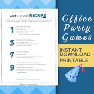 What's On Your Phone - Office Party Game (Printable)