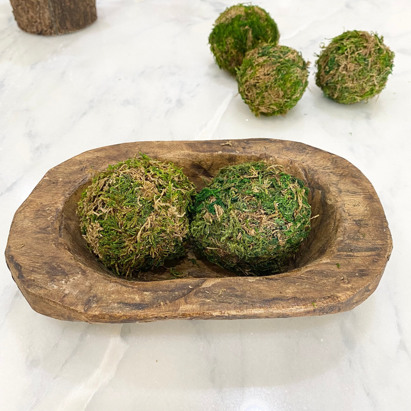Moss Covered Balls for Decorative Vase Bowl Fillers Dough Etsy
